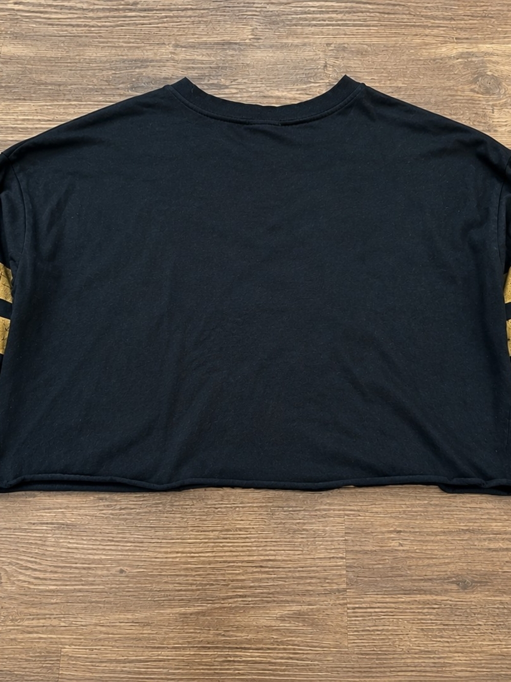 Rolling Stones XL Cropped Graphic Sweatshirt Black Band Tee Long Sleeve Rock & R - Picture 3 of 4